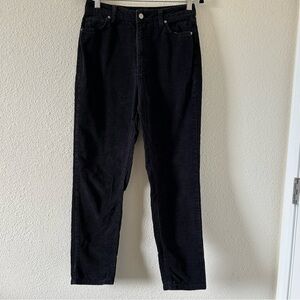 BDG Women’s Corduroy Mom High-Rise Pants 27 Black Dark Academia